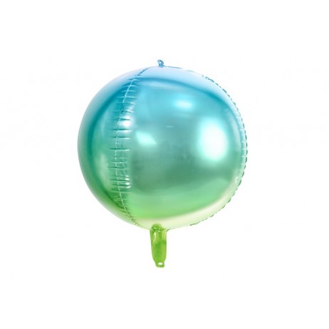 Folieballon bold 4D - blå/grøn 16"