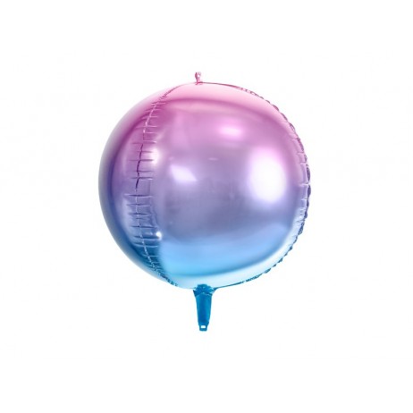 Folieballon bold 4D - lilla/blå 16"