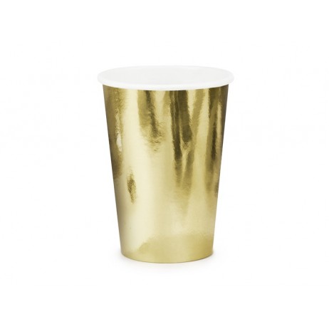 6 stk Papbæger guld 22cl 6 stk Papbæger guld 22cl
