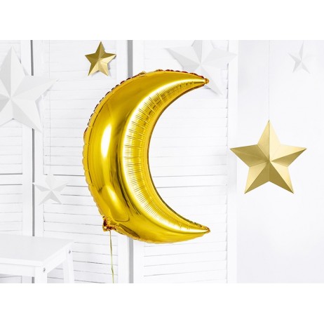 Halvmåne guld 24" folieballon Halvmåne guld 24" folieballon