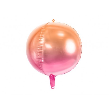 Folieballon bold 4D - pink/orange 14"
