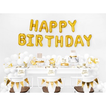 20 stk Servietter Happy birthday guld 20 stk Servietter Happy birthday guld