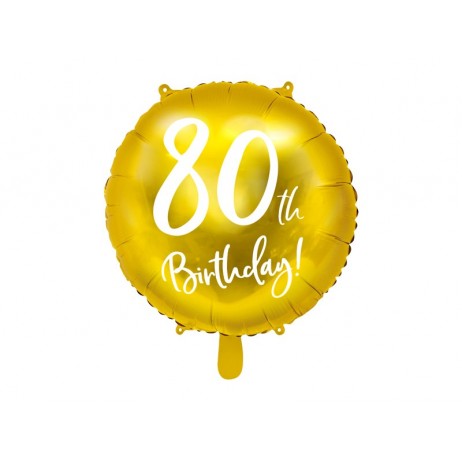 80 års fødselsdag folieballon 18"
