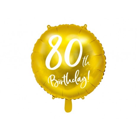 80 års fødselsdag folieballon 18" 80 års fødselsdag folieballon 18"