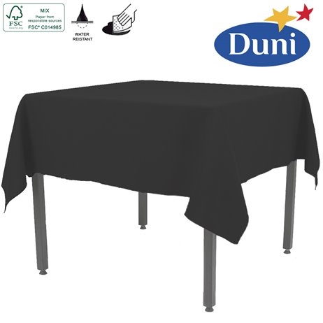 Sort Dunisilk borddug 138 x 220 cm