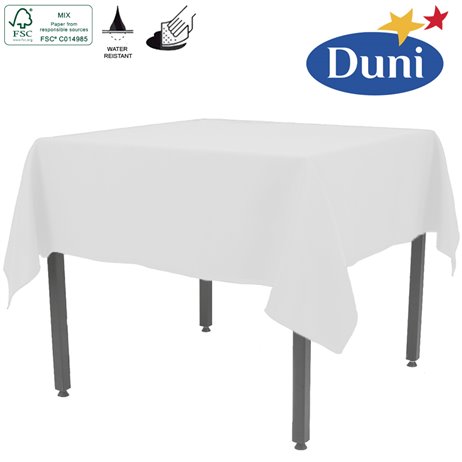 Hvid Dunisilk borddug 138 x 220 cm