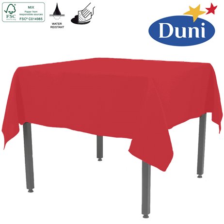 Rød Dunisilk borddug 138 x 220 cm