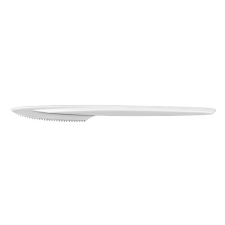 100 stk Plastik kniv - hvid
