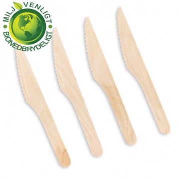 100 stk Kniv træbestik - BIO produkt 100 stk Kniv træbestik - BIO produkt