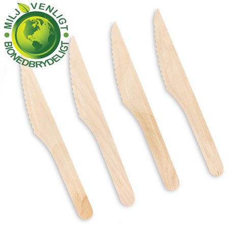 100 stk Kniv træbestik - BIO produkt 100 stk Kniv træbestik - BIO produkt