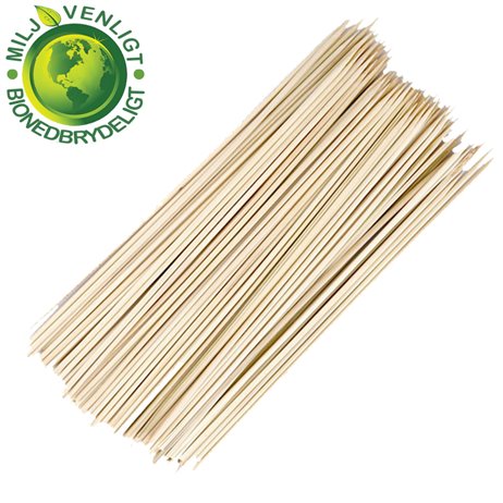 100 Stk. Grillspyd bambus 4 x 400 mm