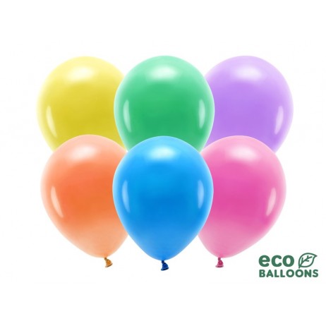 100 stk. Økologiske mix balloner str. 10"