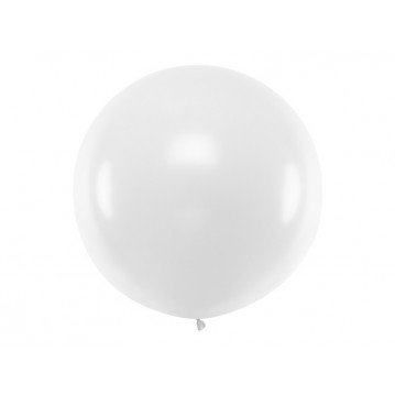 1 stk Kæmpe hvid ballon - 1 meter
