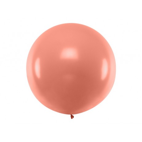 1 stk Kæmpe Metallic rose guld ballon - 1 meter 