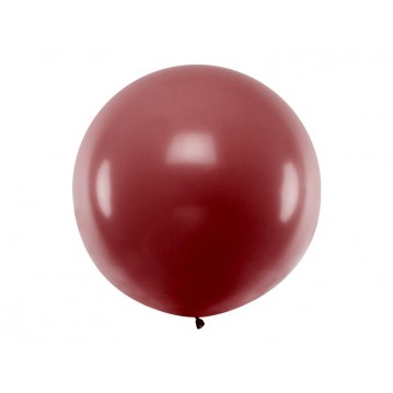 1 stk Kæmpe bordeaux ballon - 1 meter