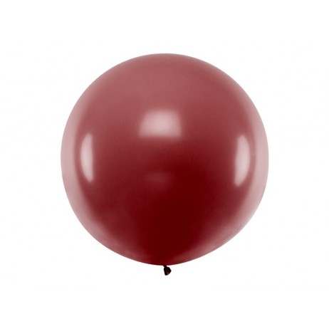 1 stk Kæmpe bordeaux ballon - 1 meter 