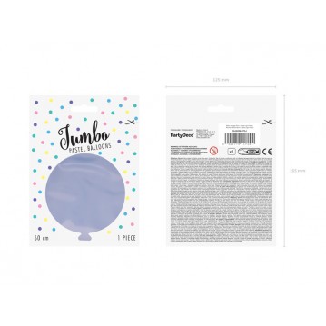 1 stk Stor pastel lavendel ballon - 60 cm 1 stk Stor pastel lavendel ballon - 60 cm