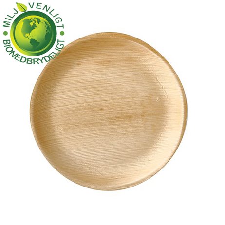 25 stk. Engangstallerken - palmeblade 23 cm 25 stk. Engangstallerken - palmeblade 23 cm