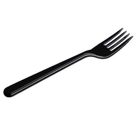 50 stk Plast gafler sort - Genanvendelige