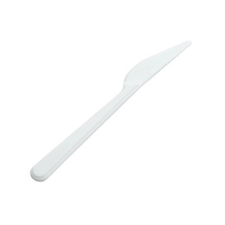 50 stk Plast knive hvide - Genanvendelige