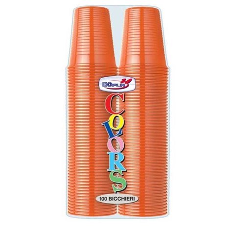 100 stk Bæger Orange plastglas 20cl 100 stk Bæger Orange plastglas 20cl