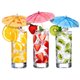 144 stk Drinks paraplyer mix farver