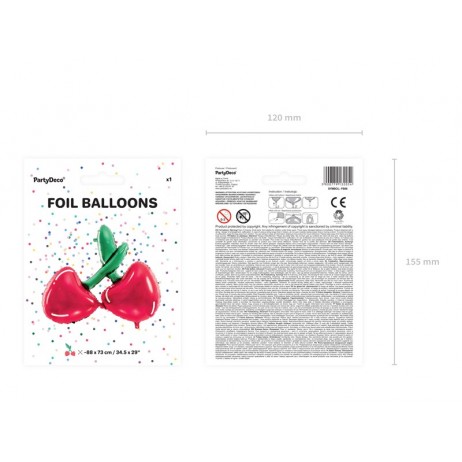 Kirsebær 34,5" - folieballon Kirsebær 34,5" - folieballon