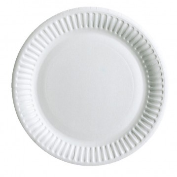 100 stk. Hvide Paptallerkener 21 cm – Slip for opvask og nyd festen!