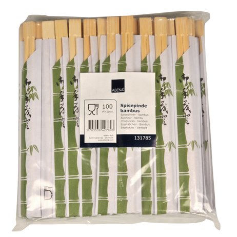 100 sæt Kinesiske bambus spisepinde - 2stk/pakke 21cm