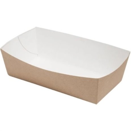 100 stk. Pommes frites bakke 14x8x5,5 cm -  520 ml