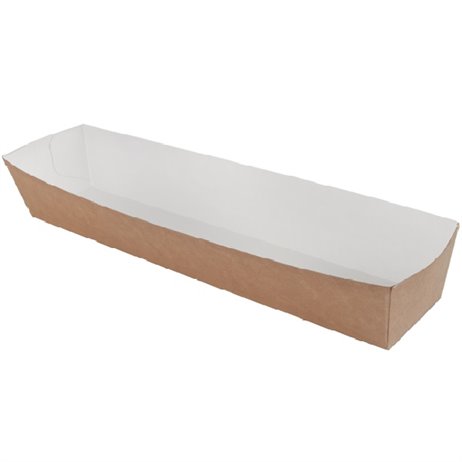 100 stk. Hot Dog bakke 21x4x3,5 cm -  200 ml