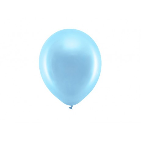 100 stk Metallic blå balloner - str 9"