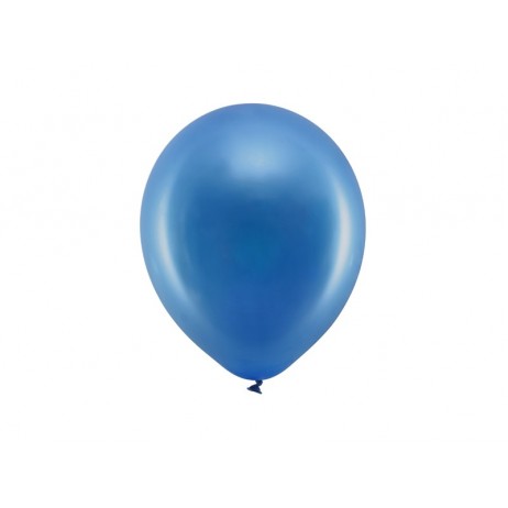 100 stk Metallic royal blå balloner - str 9"