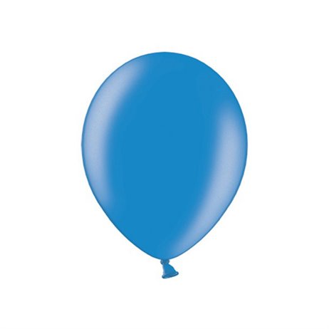 100 stk Metallic blå balloner - str 9"