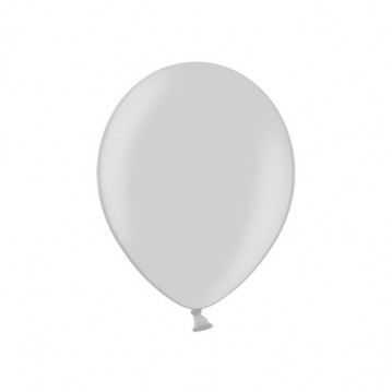 100 stk. Latex balloner sølv metallic 9