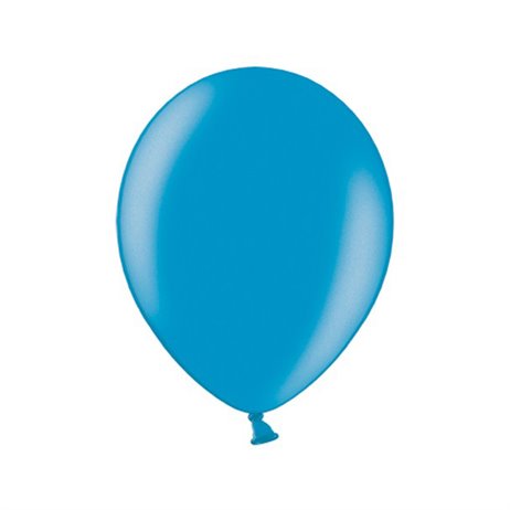 10 stk Metallic caribbean blå balloner - str 10"