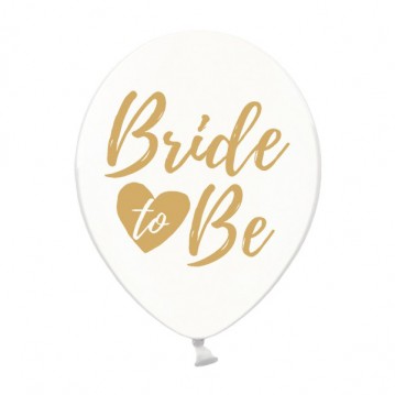 50 stk. Bride to be balloner gennemsigtig med guld tryk - Perfekt til festdekoration 12