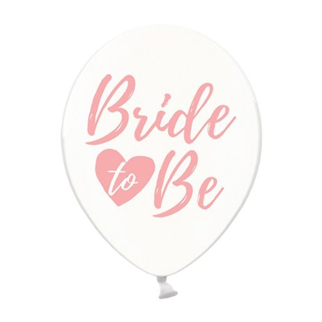 50 stk Krystal klar balloner - Bride to be 12"