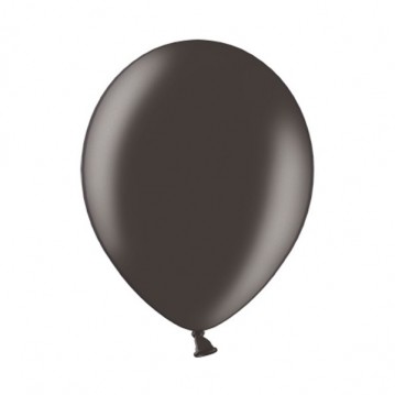 10 stk. Latexballoner Sort Metallic 12