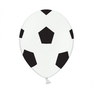 50 stk. Fodboldballoner i latex sort og hvid 12