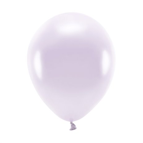 100 stk. Økologiske metallic lys lavendel balloner str. 10"