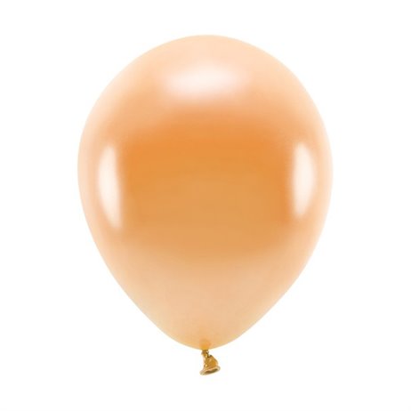 100 stk. Økologiske metallic orange balloner str. 10"