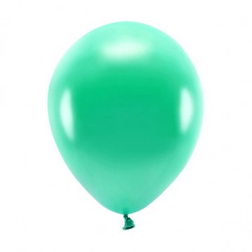 100 stk. Økologiske balloner metallic grøn 10