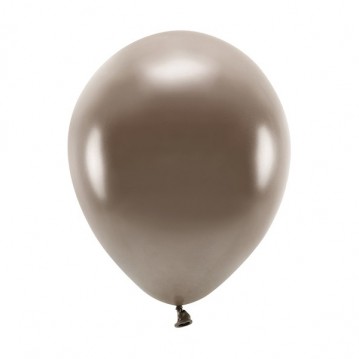 100 stk. Økologiske balloner metallic brun 10