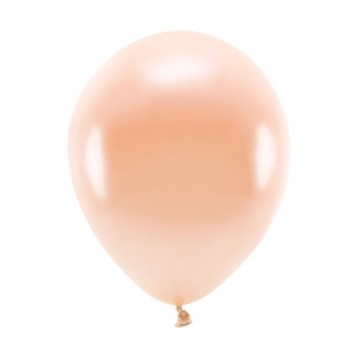 100 stk. Økologiske balloner metallic fersken 10