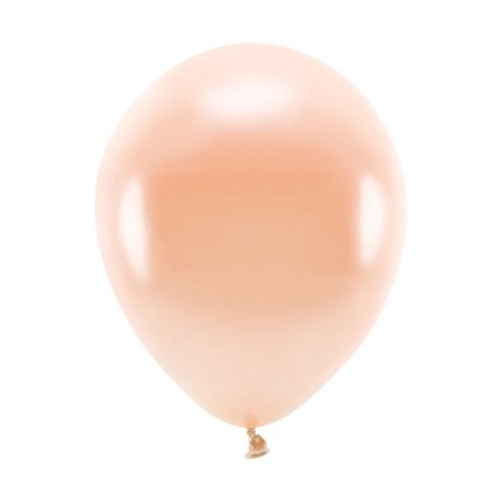 100 stk. Økologiske Metallic fersken balloner str. 10" 100 stk. Økologiske Metallic fersken balloner str. 10"