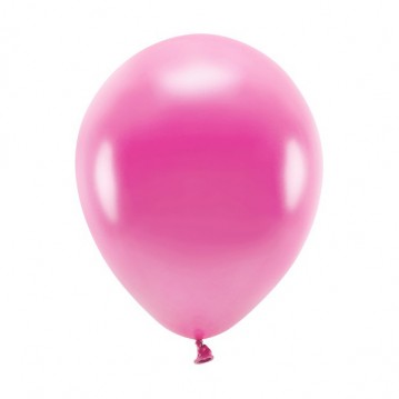 100 stk. Økologiske balloner metallic fuchsia 10