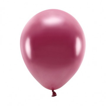 100 stk. Økologiske balloner metallic bordeaux 10