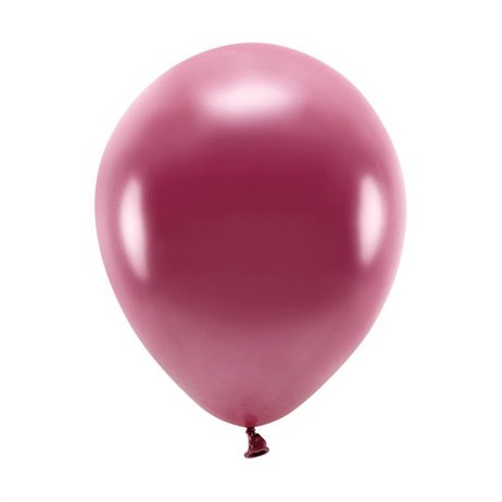 100 stk. Økologiske Metallic bordeaux balloner str. 10" 100 stk. Økologiske Metallic bordeaux balloner str. 10"