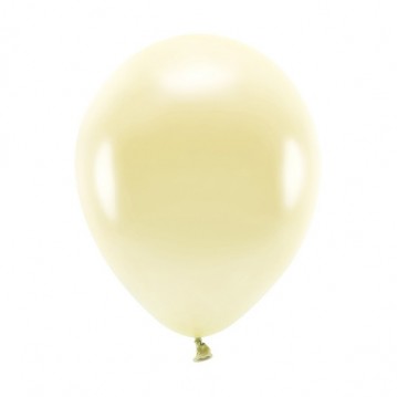 100 stk. Økologiske balloner metallic creme 10